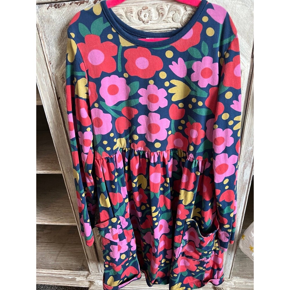 Hanna Andersson Pink Floral Dress 140 10